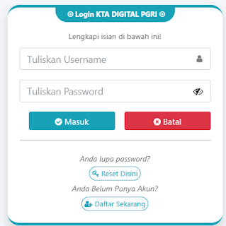 Register PGRI Barito - Persatuan Guru Republik Indonesia Cabang Barito